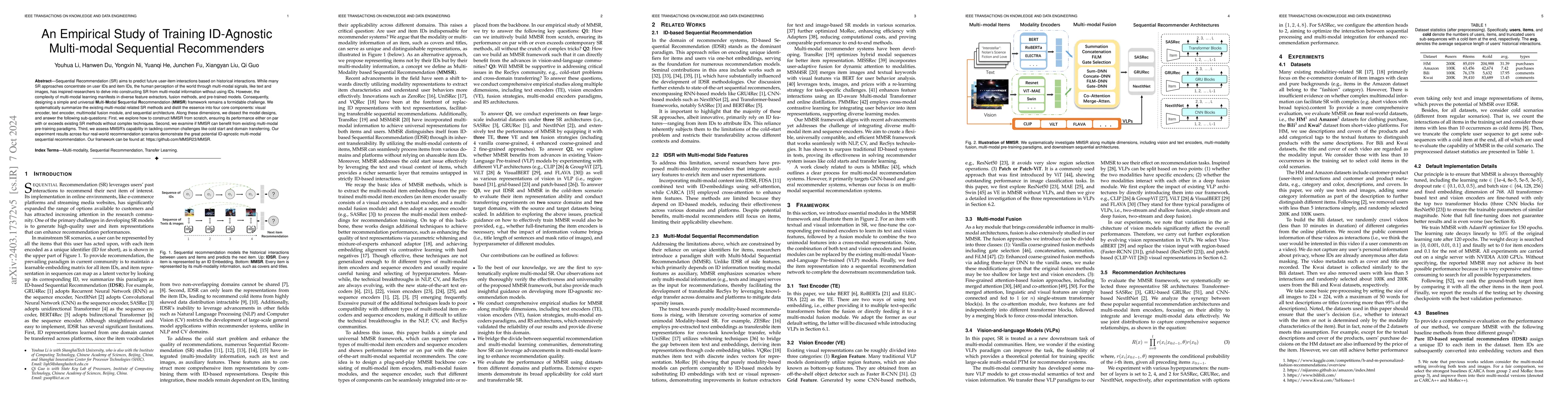 Thumbnail for An Empirical Study of Training ID-Agnostic Multi-modal Sequential
  Recommenders