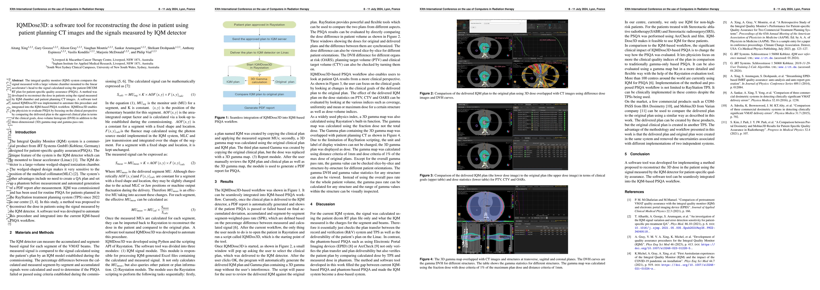 Thumbnail for IQMDose3D: a software tool for reconstructing the dose in patient using
  patient planning CT images and the signals measured by IQM detector