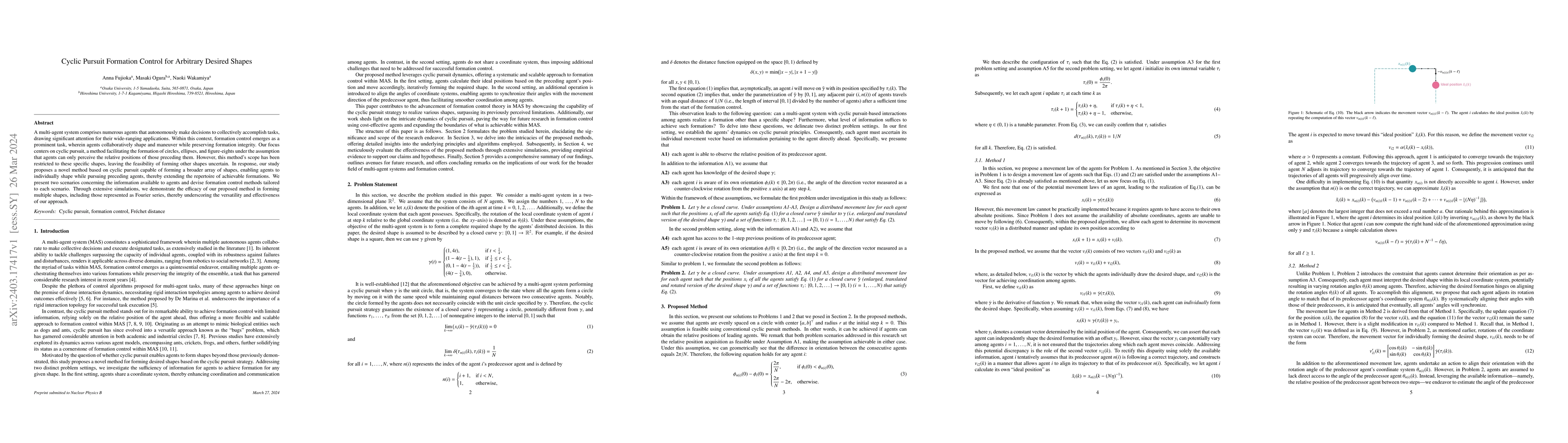 Thumbnail for Cyclic pursuit formation control for arbitrary desired shapes