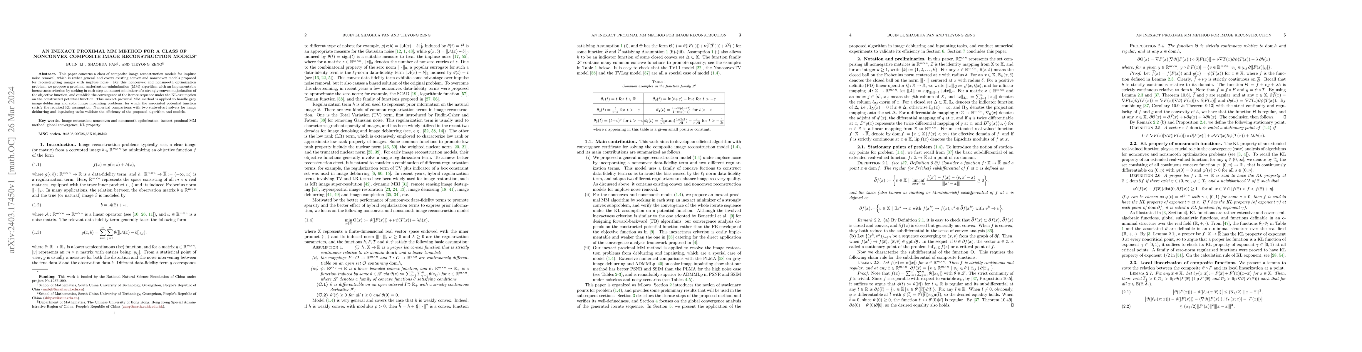 Thumbnail for An inexact proximal MM method for a class of nonconvex composite image
  reconstruction models