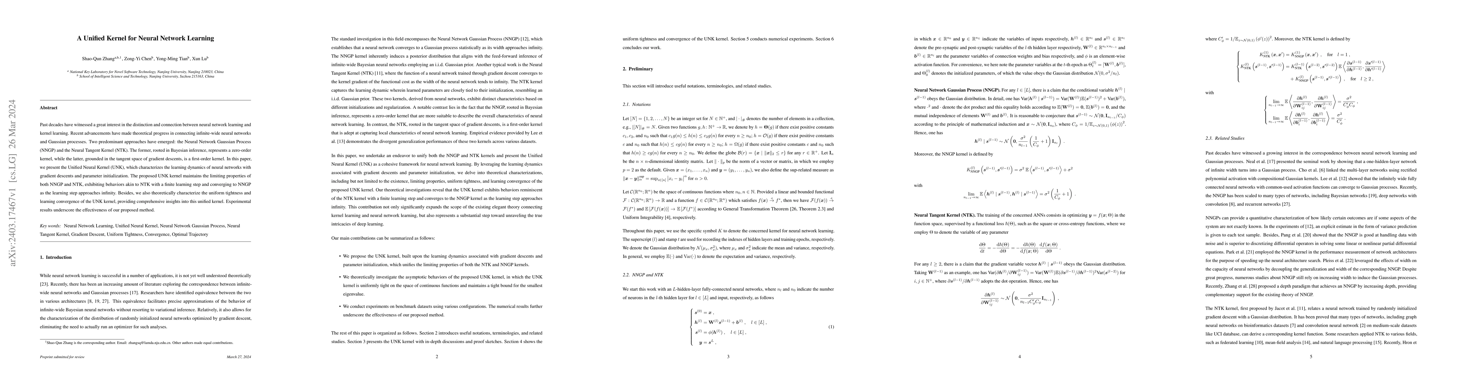 Thumbnail for A Unified Kernel for Neural Network Learning