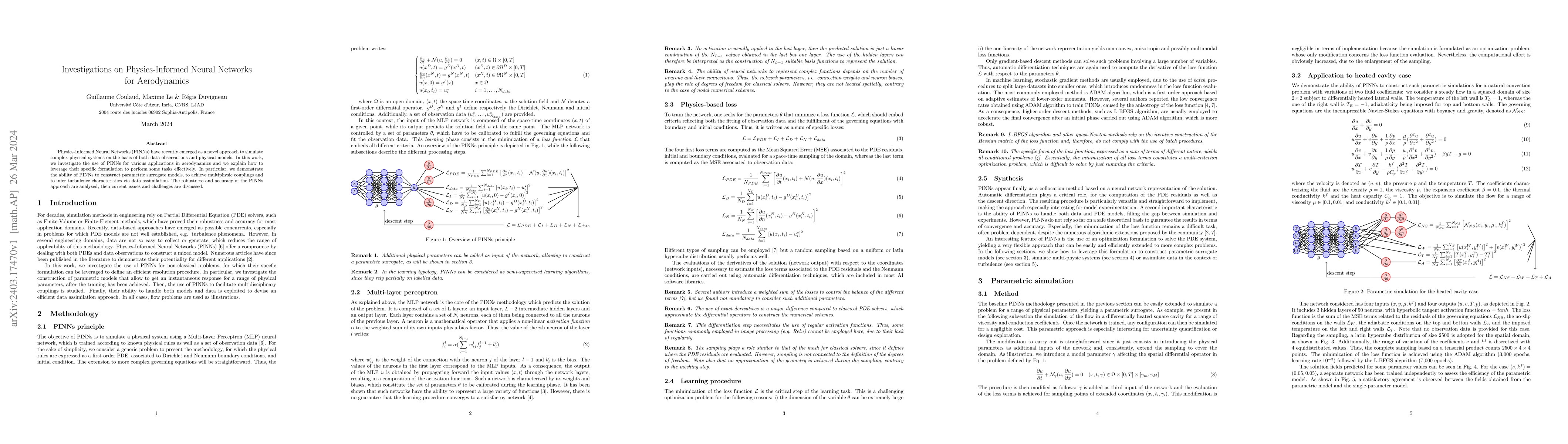 Thumbnail for Investigations on Physics-Informed Neural Networks for Aerodynamics