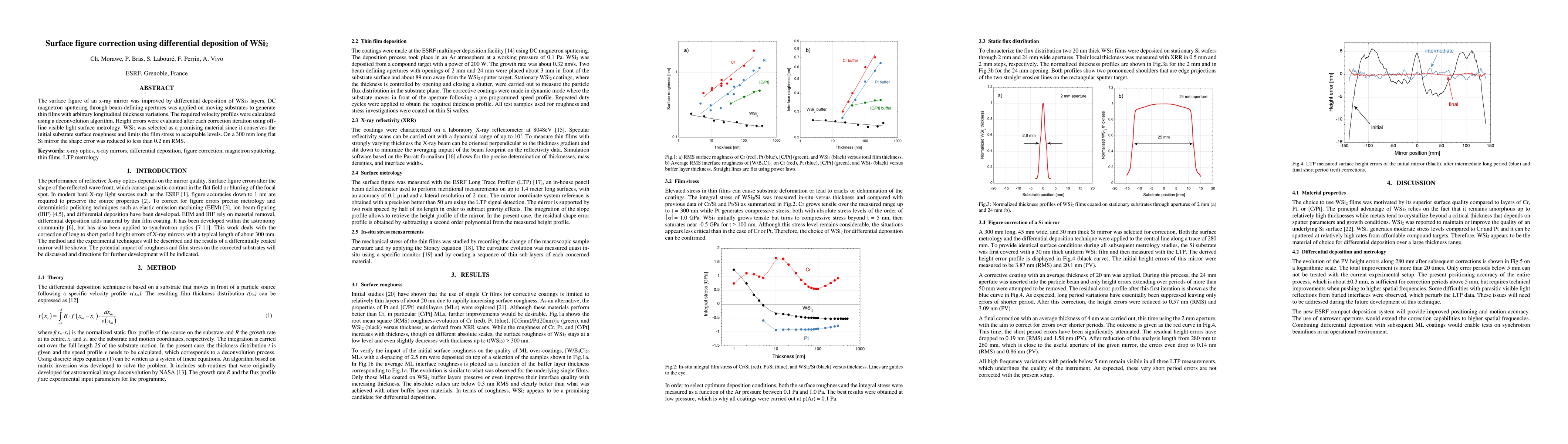 Thumbnail for Surface figure correction using differential deposition of WSi$_2$