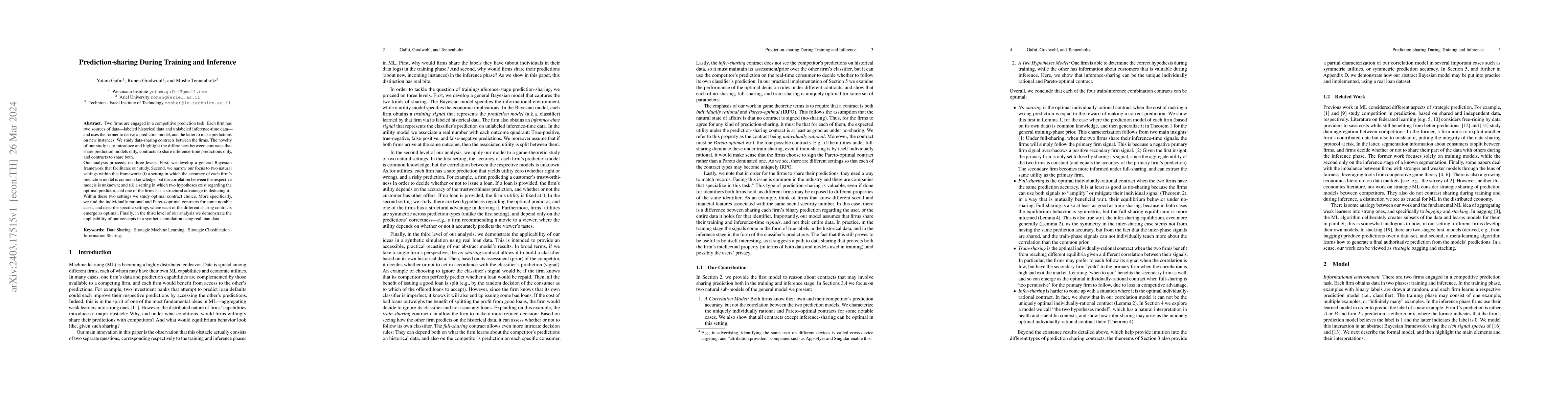 Thumbnail for Prediction-sharing During Training and Inference