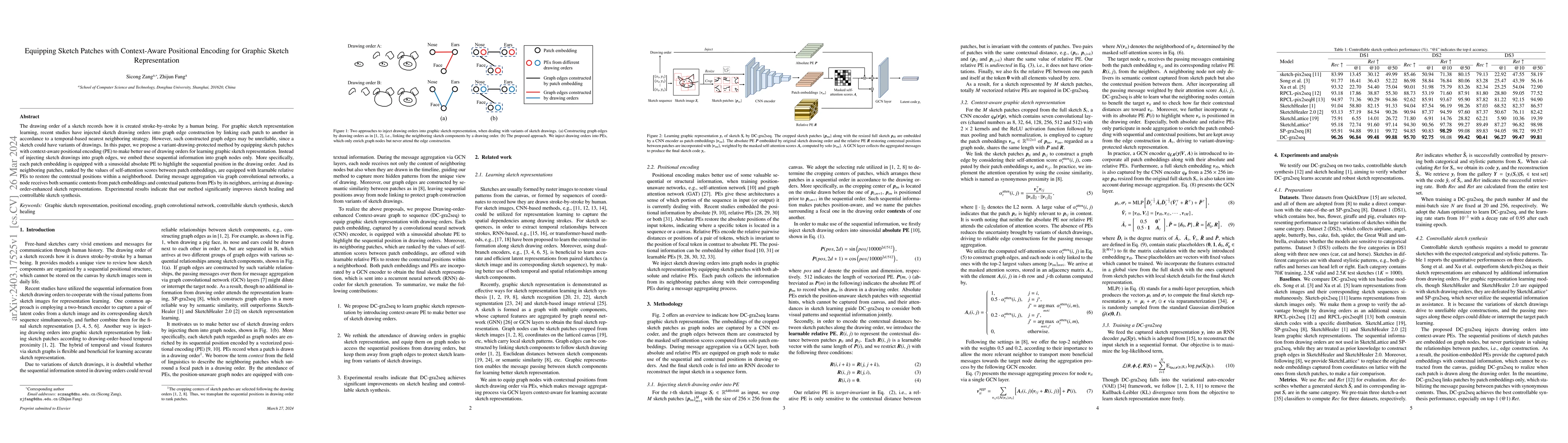 Thumbnail for Equipping Sketch Patches with Context-Aware Positional Encoding for
  Graphic Sketch Representation