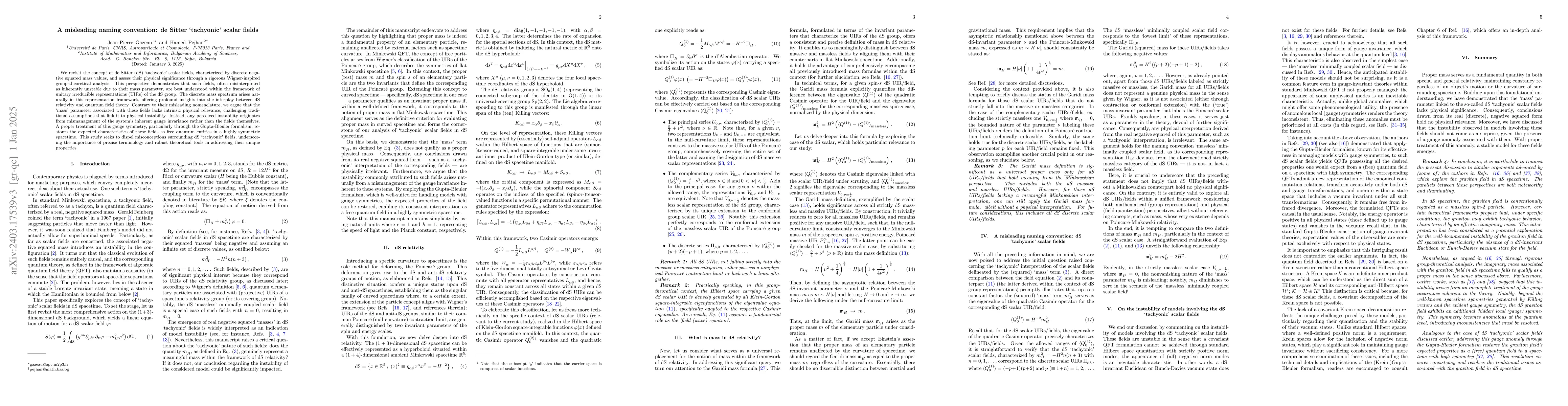 Thumbnail for A misleading naming convention: de Sitter `tachyonic' scalar fields