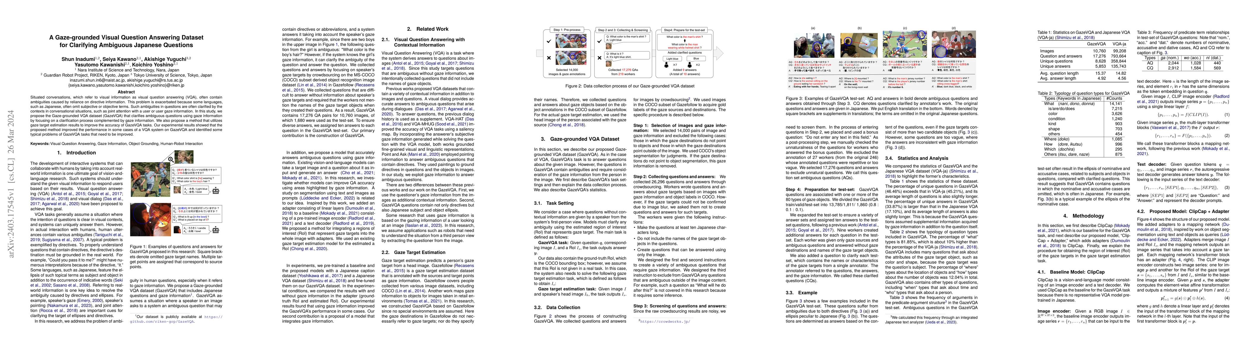 Thumbnail for A Gaze-grounded Visual Question Answering Dataset for Clarifying
  Ambiguous Japanese Questions