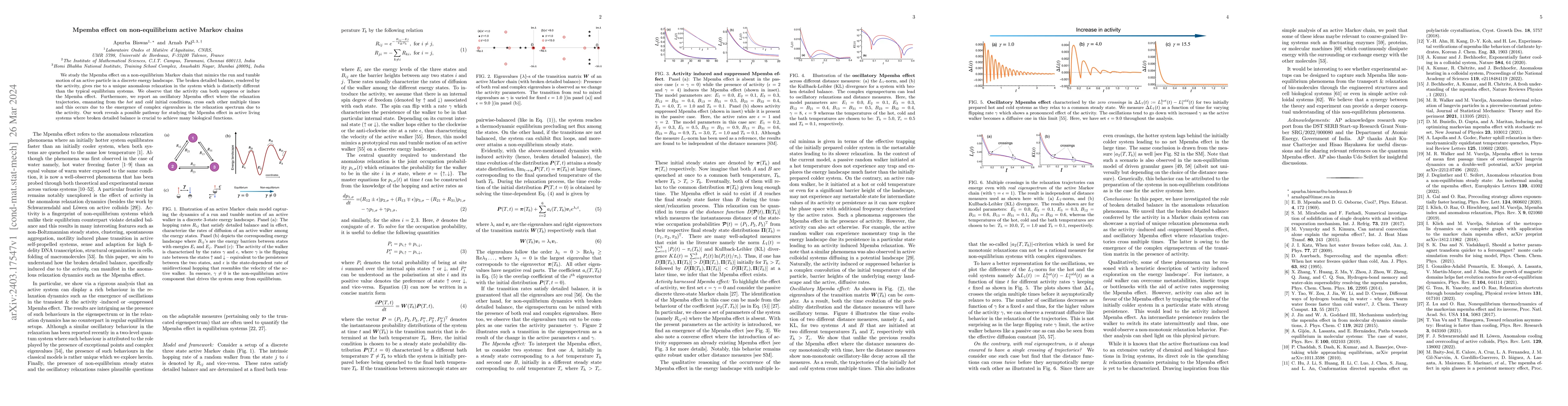 Thumbnail for Mpemba effect on non-equilibrium active Markov chains