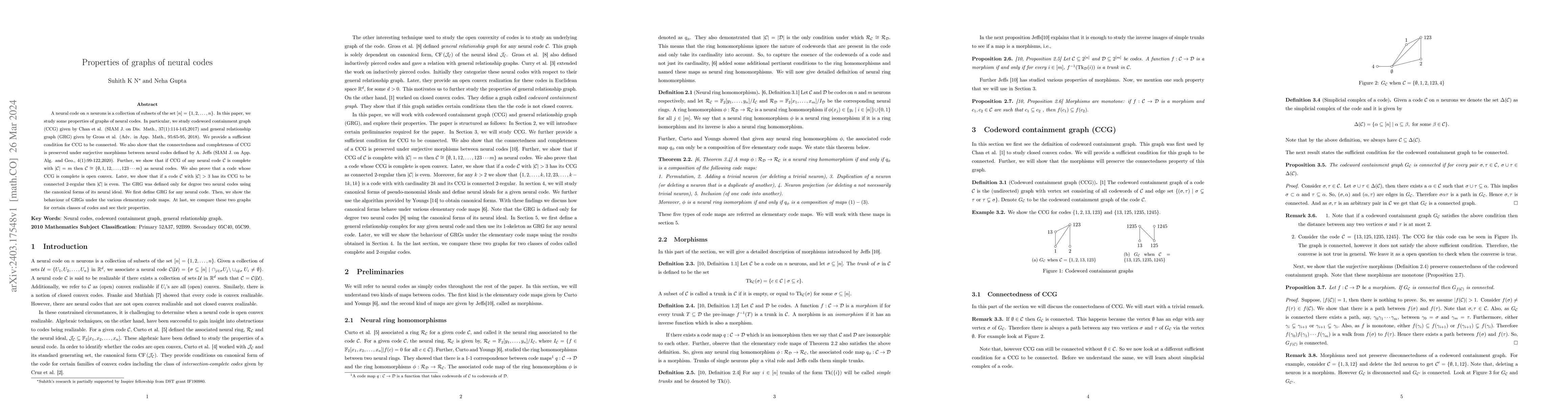 Thumbnail for Properties of graphs of neural codes