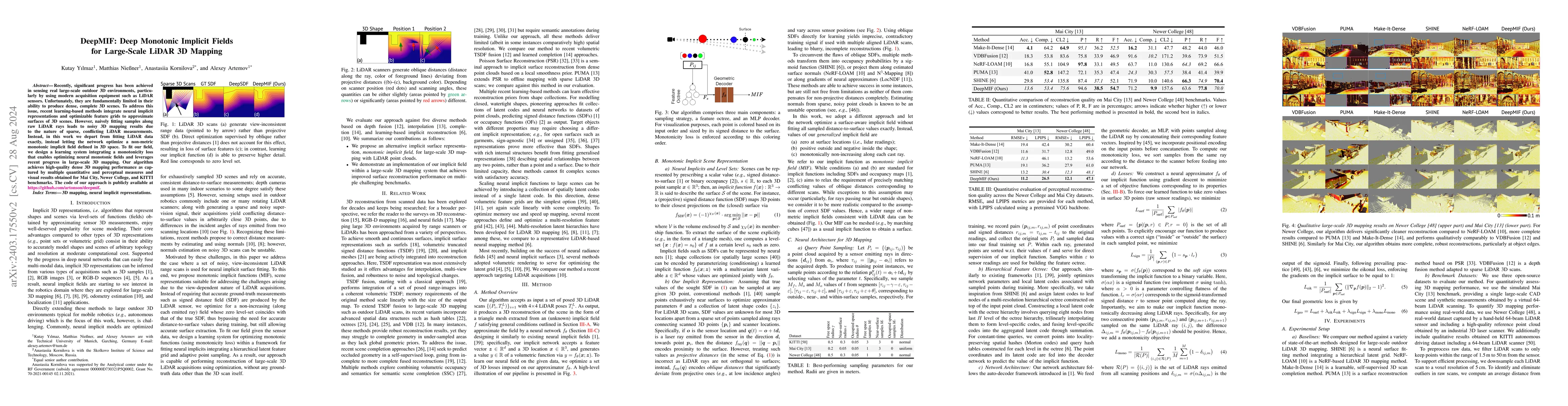 Thumbnail for DeepMIF: Deep Monotonic Implicit Fields for Large-Scale LiDAR 3D Mapping