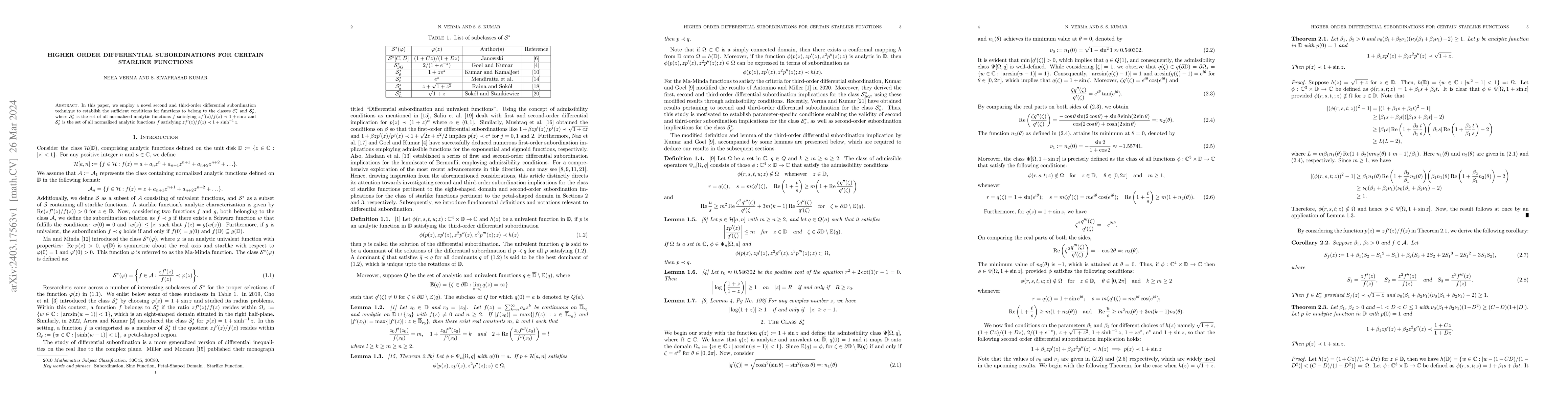Thumbnail for Higher order differential subordinations for certain starlike functions