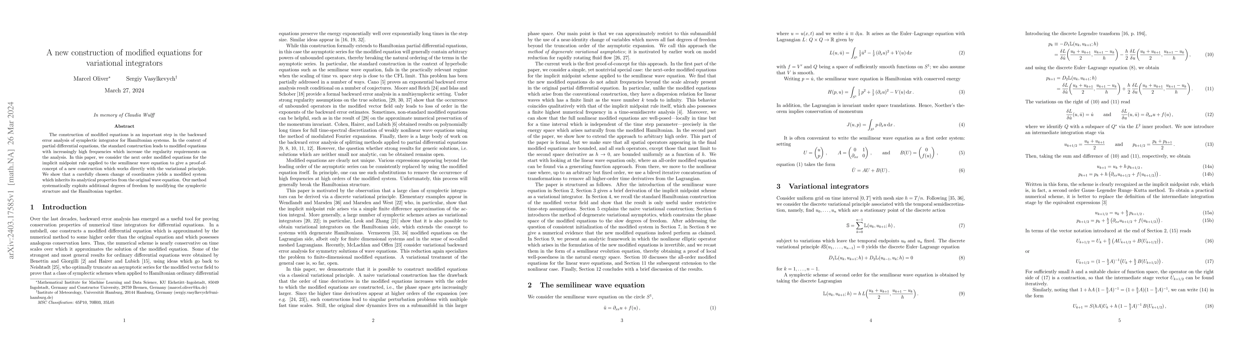 Thumbnail for A new construction of modified equations for variational integrators
