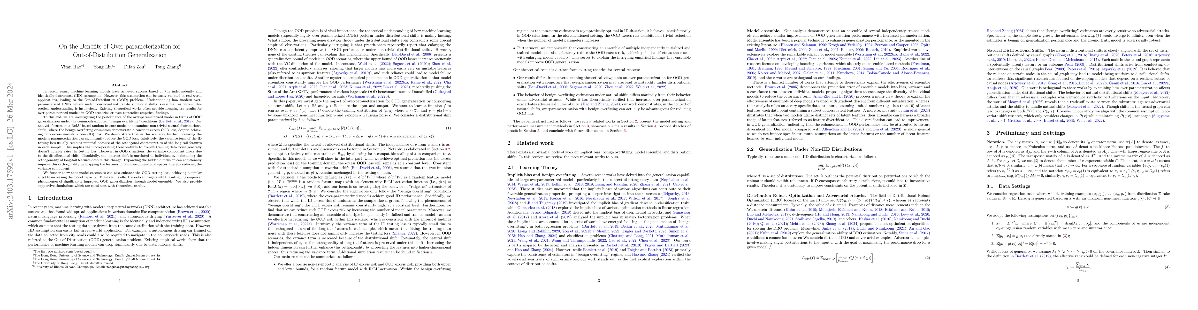 Thumbnail for On the Benefits of Over-parameterization for Out-of-Distribution
  Generalization