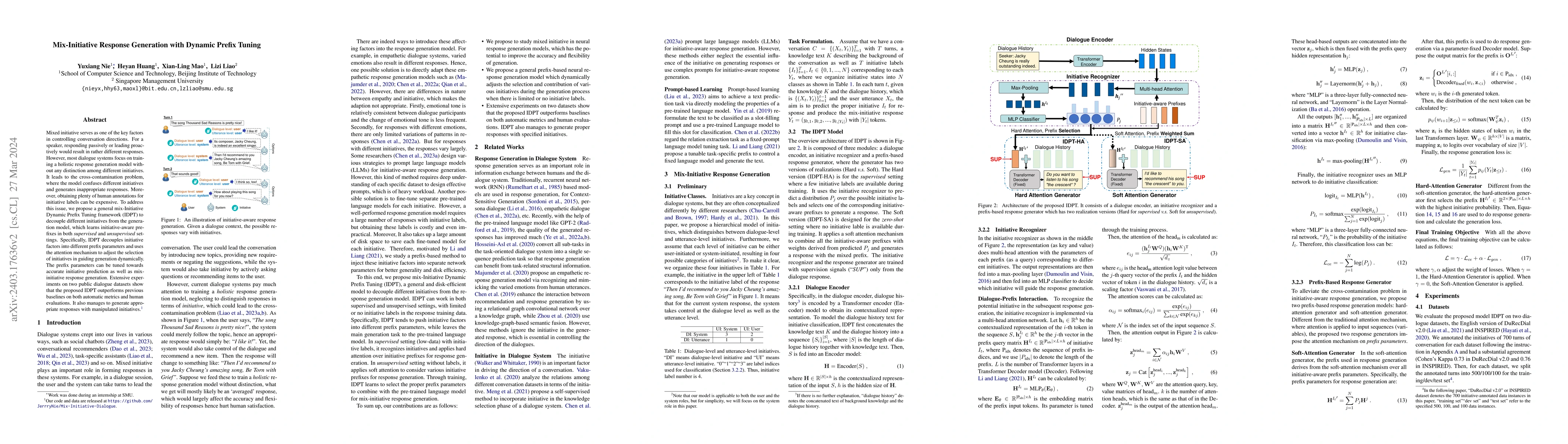 Thumbnail for Mix-Initiative Response Generation with Dynamic Prefix Tuning