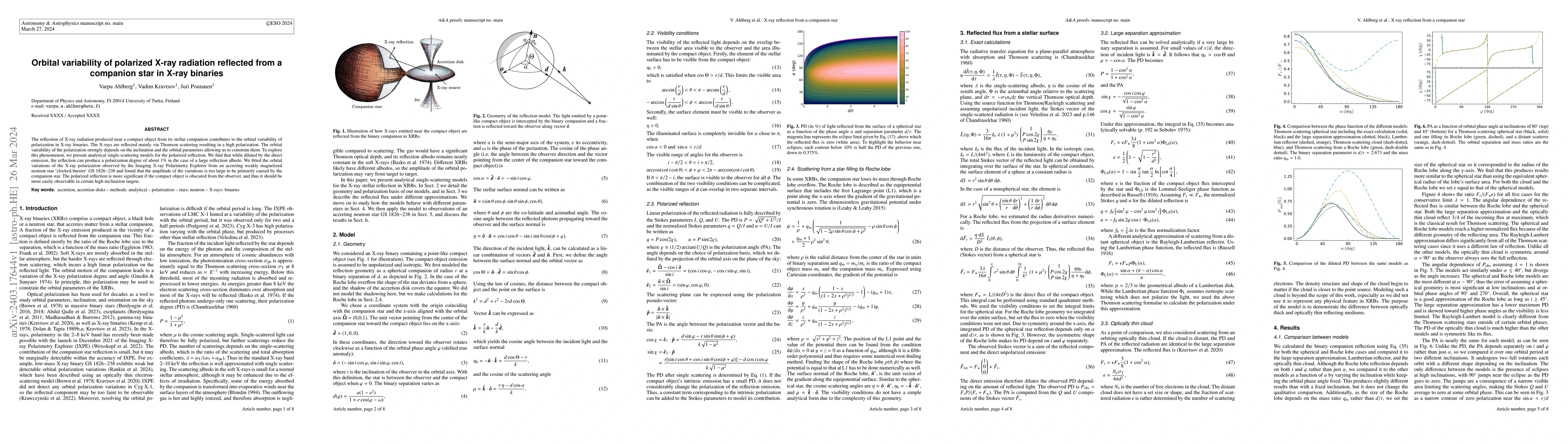 Thumbnail for Orbital variability of polarized X-ray radiation reflected from a
  companion star in X-ray binaries