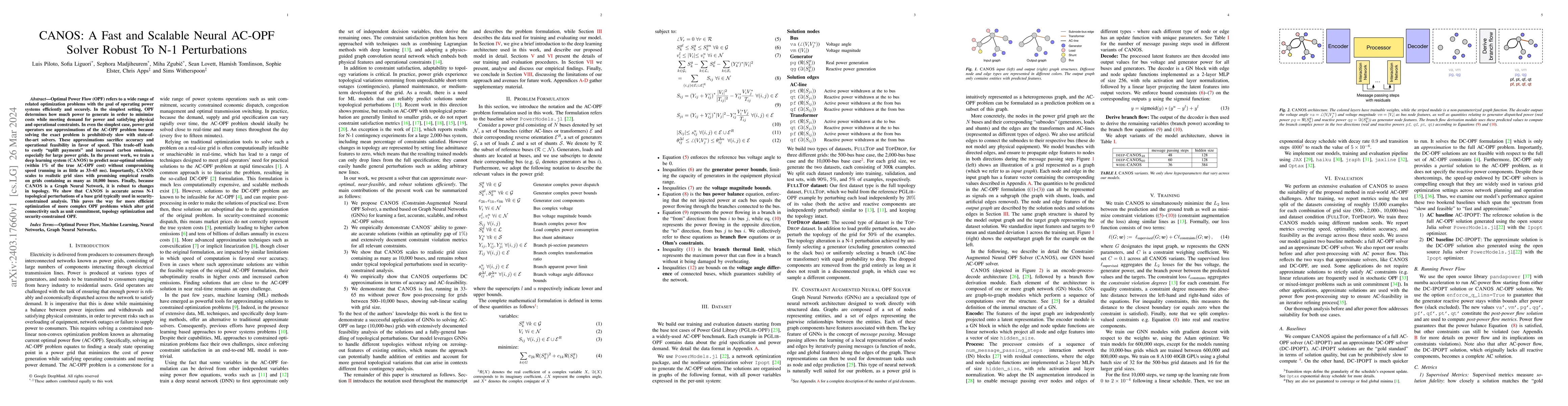 Thumbnail for CANOS: A Fast and Scalable Neural AC-OPF Solver Robust To N-1
  Perturbations