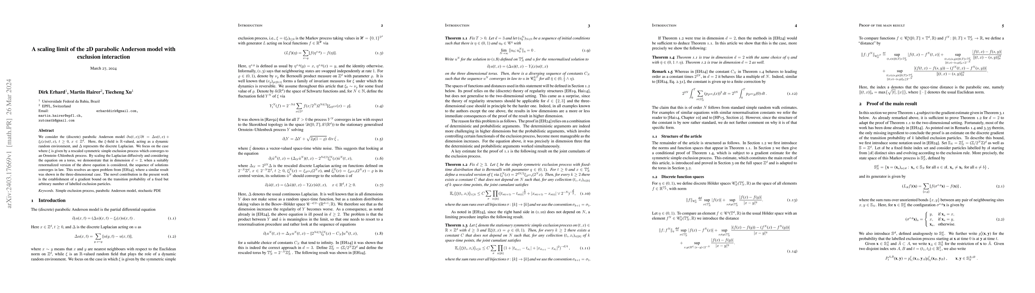 Thumbnail for A scaling limit of the 2D parabolic Anderson model with exclusion
  interaction