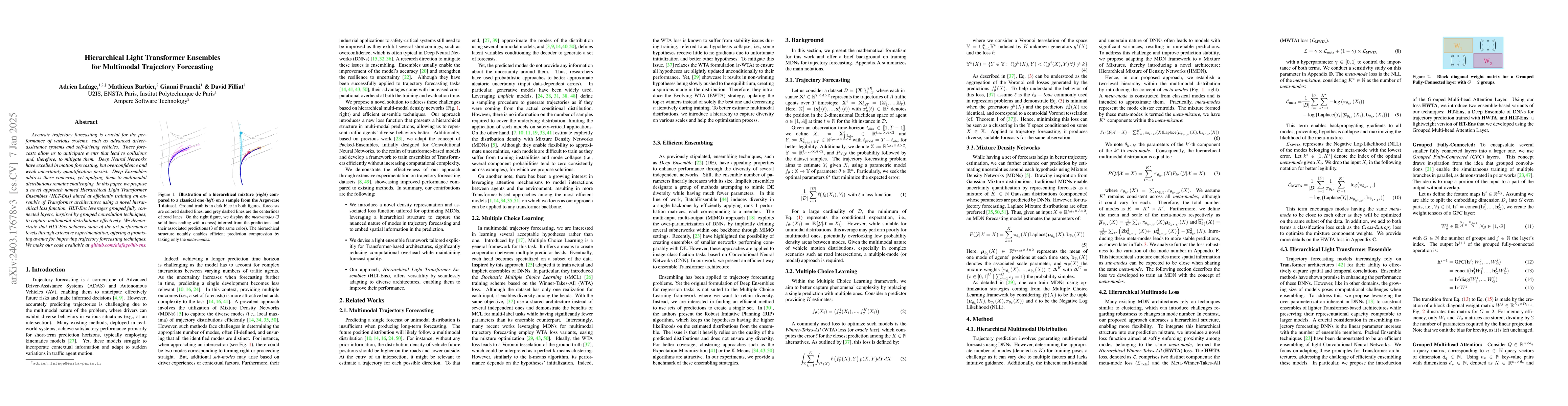 Thumbnail for Hierarchical Light Transformer Ensembles for Multimodal Trajectory
  Forecasting