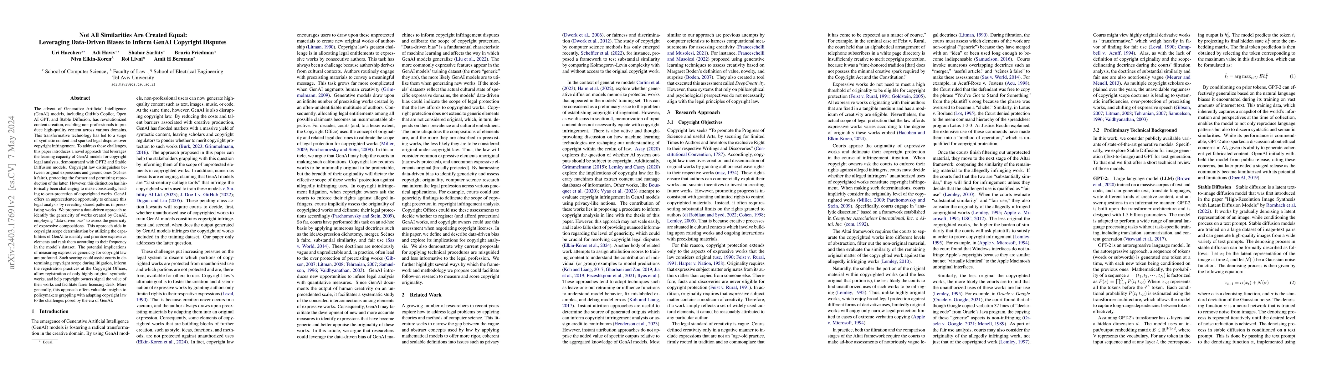 Thumbnail for Not All Similarities Are Created Equal: Leveraging Data-Driven Biases to
  Inform GenAI Copyright Disputes