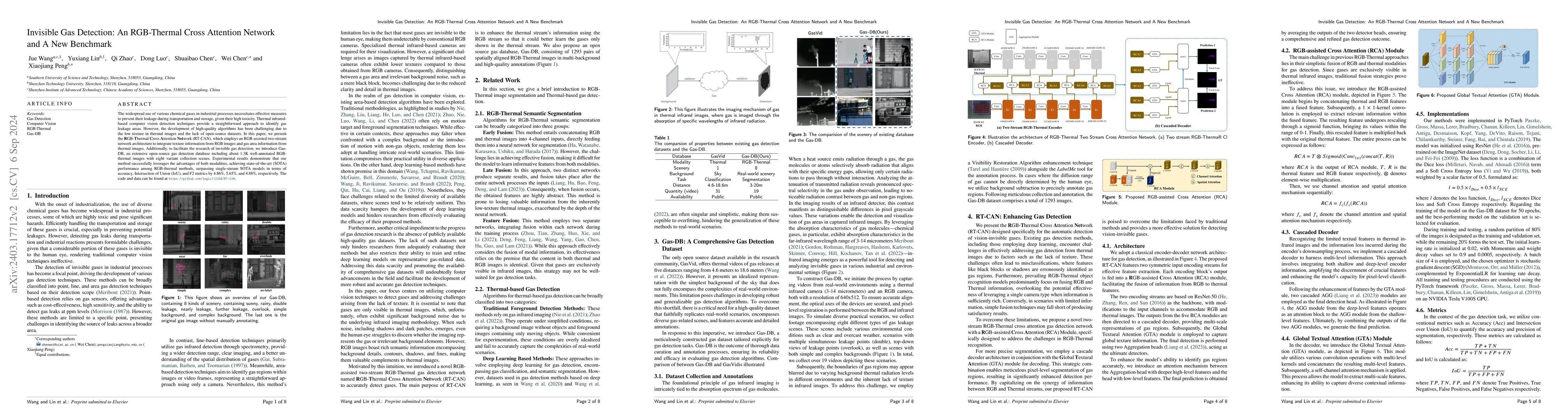 Thumbnail for Invisible Gas Detection: An RGB-Thermal Cross Attention Network and A
  New Benchmark