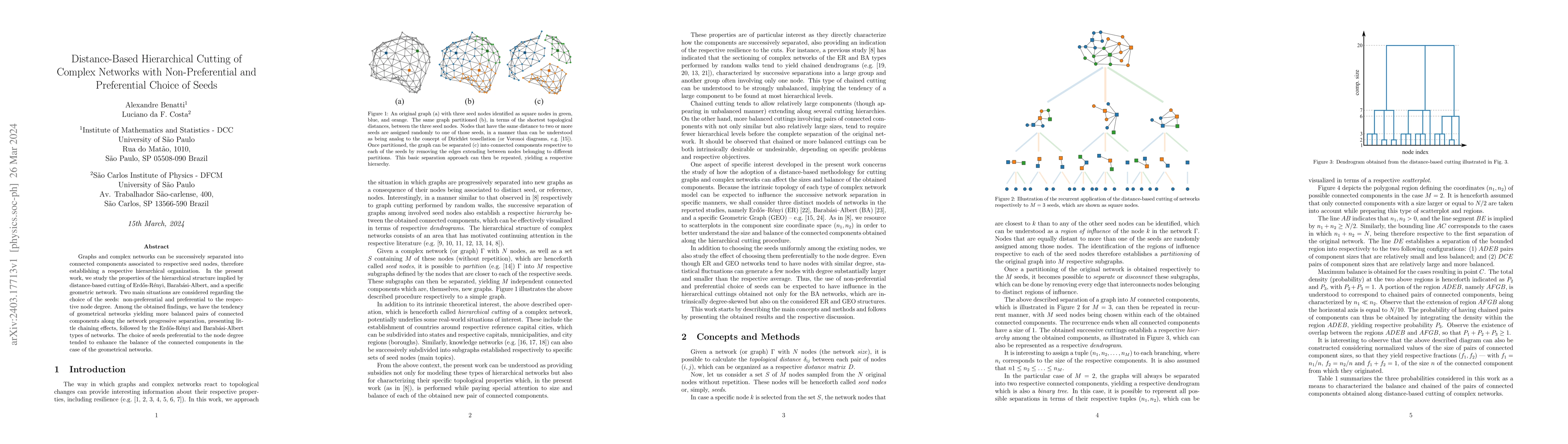 Thumbnail for Distance-Based Hierarchical Cutting of Complex Networks with
  Non-Preferential and Preferential Choice of Seeds