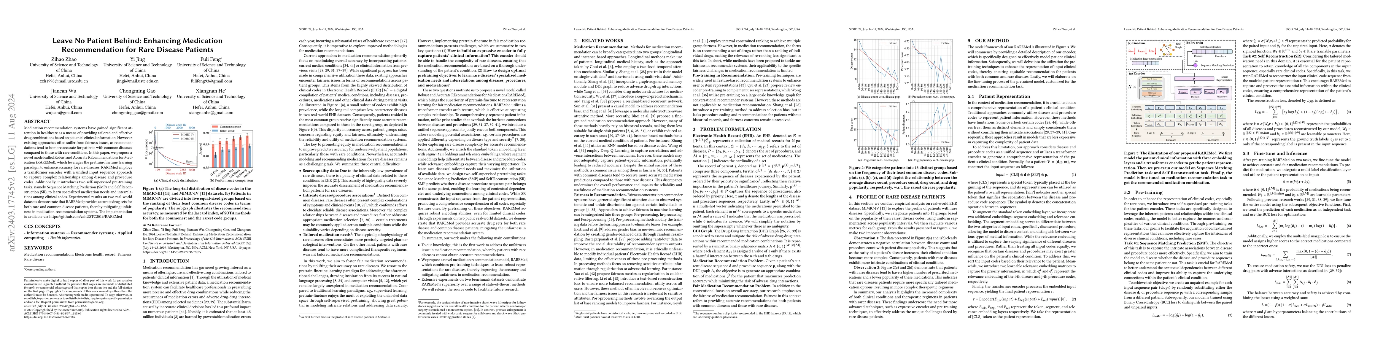 Thumbnail for Leave No Patient Behind: Enhancing Medication Recommendation for Rare
  Disease Patients