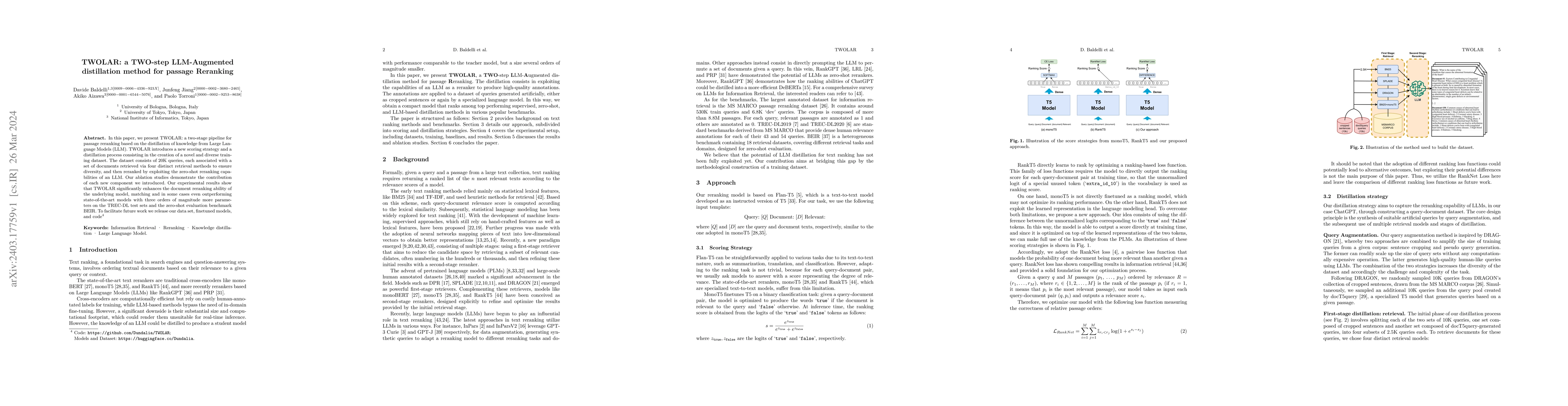 Thumbnail for TWOLAR: a TWO-step LLM-Augmented distillation method for passage
  Reranking