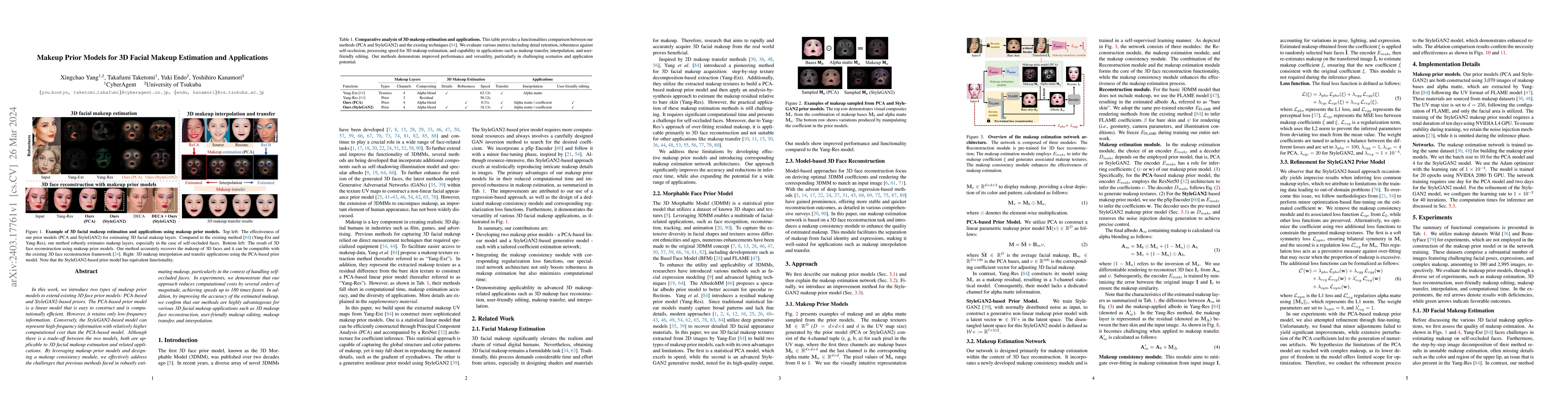 Thumbnail for Makeup Prior Models for 3D Facial Makeup Estimation and Applications