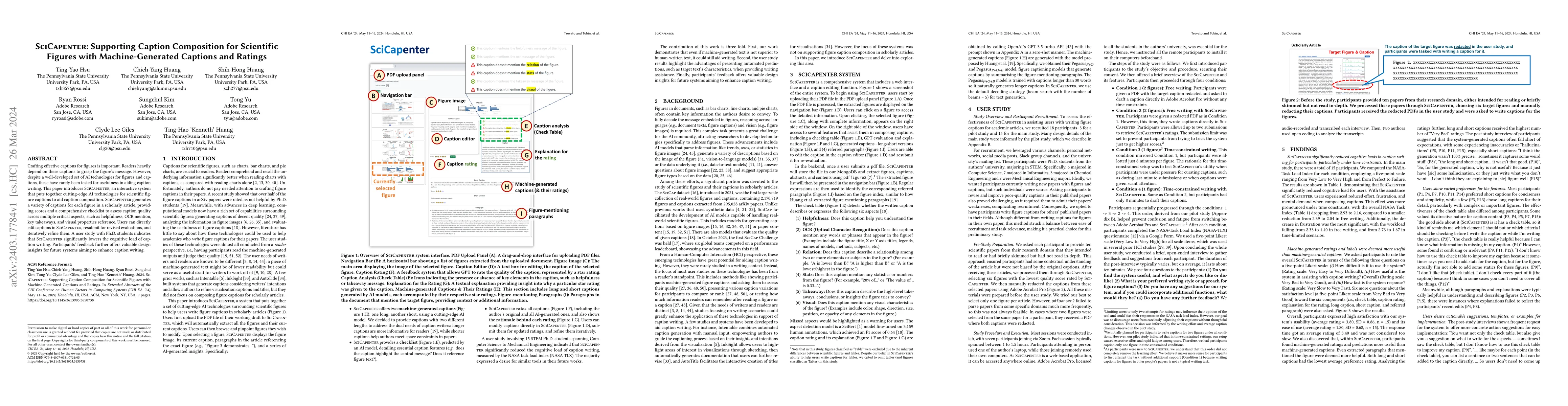 Thumbnail for SciCapenter: Supporting Caption Composition for Scientific Figures with
  Machine-Generated Captions and Ratings
