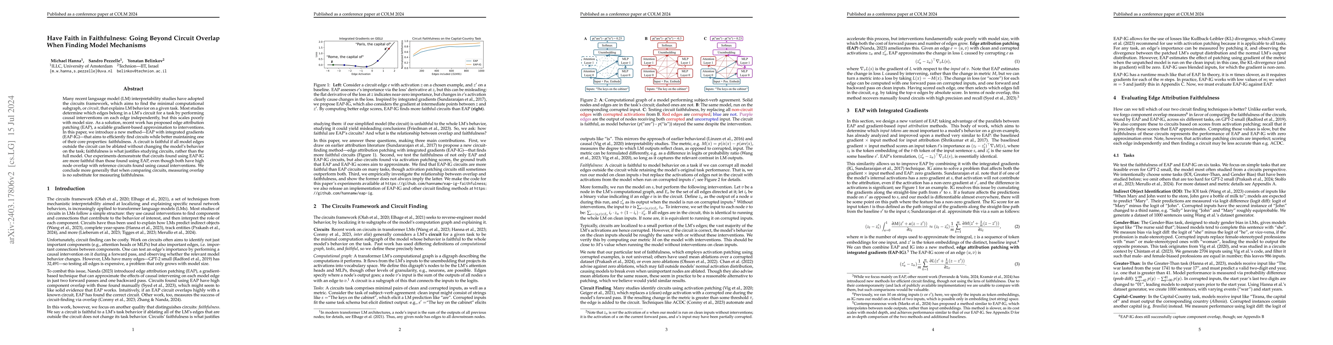 Thumbnail for Have Faith in Faithfulness: Going Beyond Circuit Overlap When Finding
  Model Mechanisms