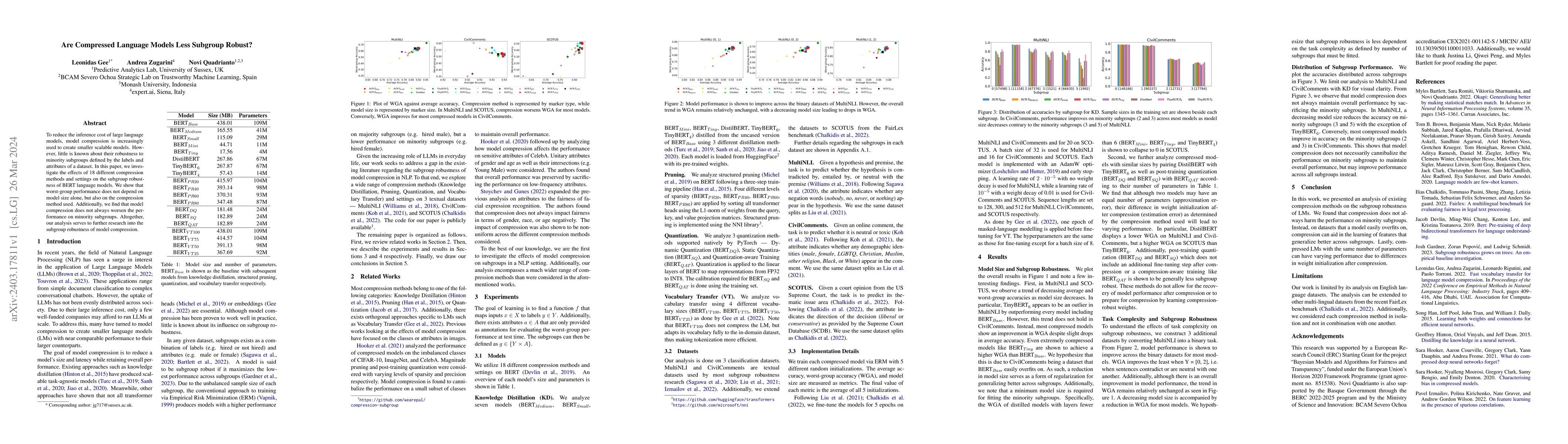 Thumbnail for Are Compressed Language Models Less Subgroup Robust?