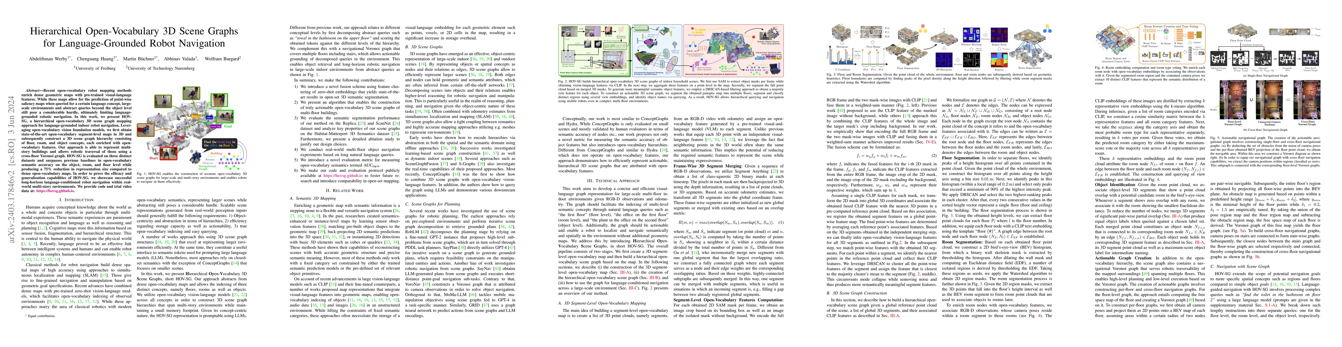 Thumbnail for Hierarchical Open-Vocabulary 3D Scene Graphs for Language-Grounded Robot
  Navigation
