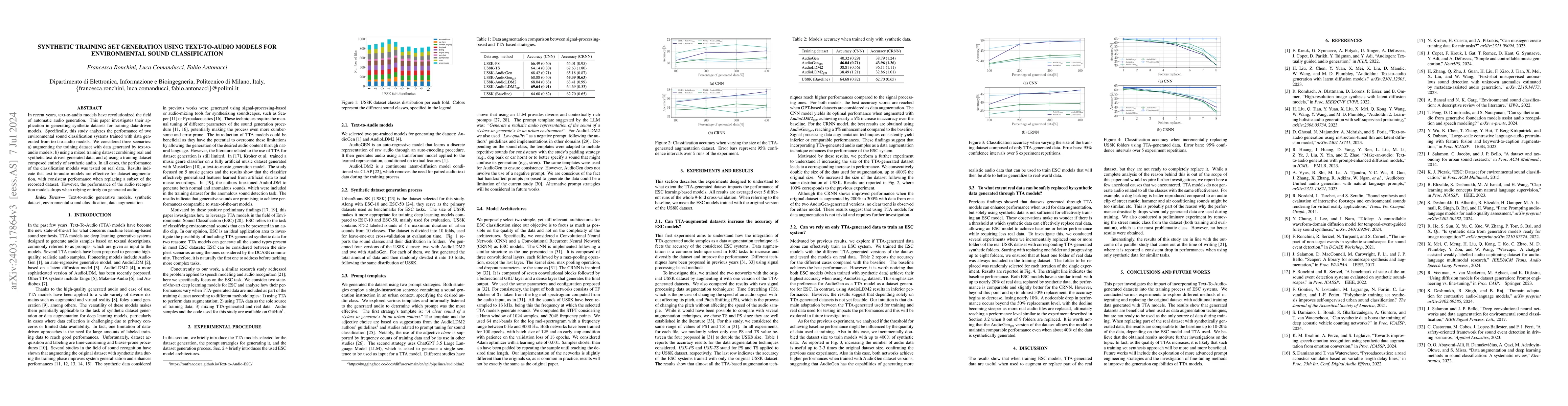 Thumbnail for Synthetic training set generation using text-to-audio models for
  environmental sound classification