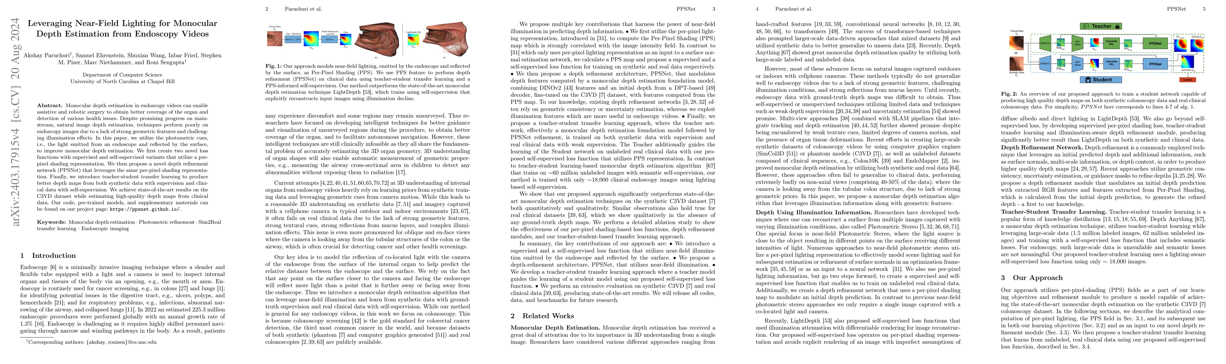 Thumbnail for Leveraging Near-Field Lighting for Monocular Depth Estimation from
  Endoscopy Videos