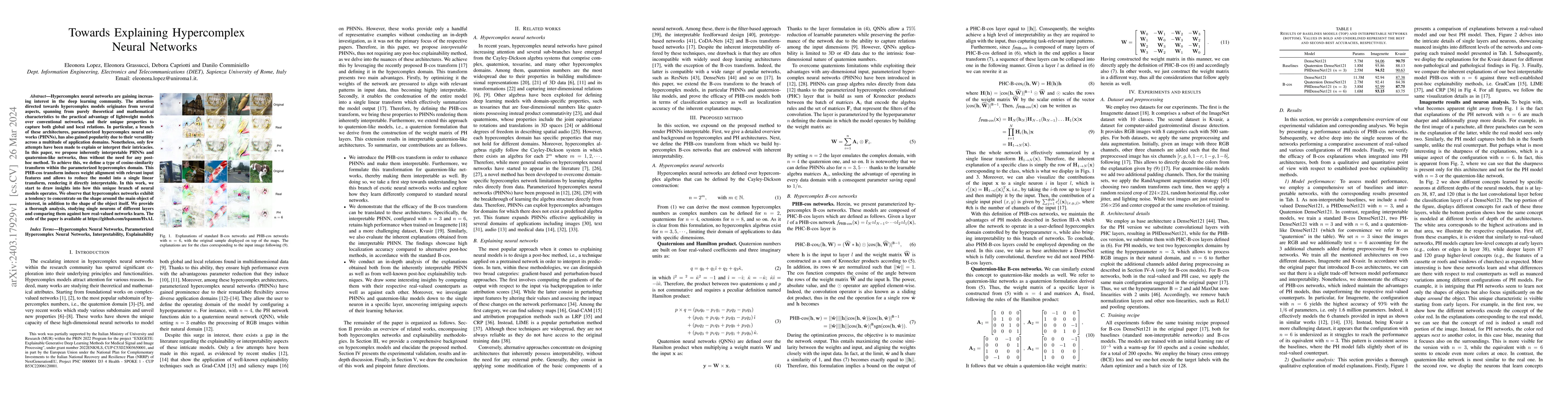 Thumbnail for Towards Explaining Hypercomplex Neural Networks