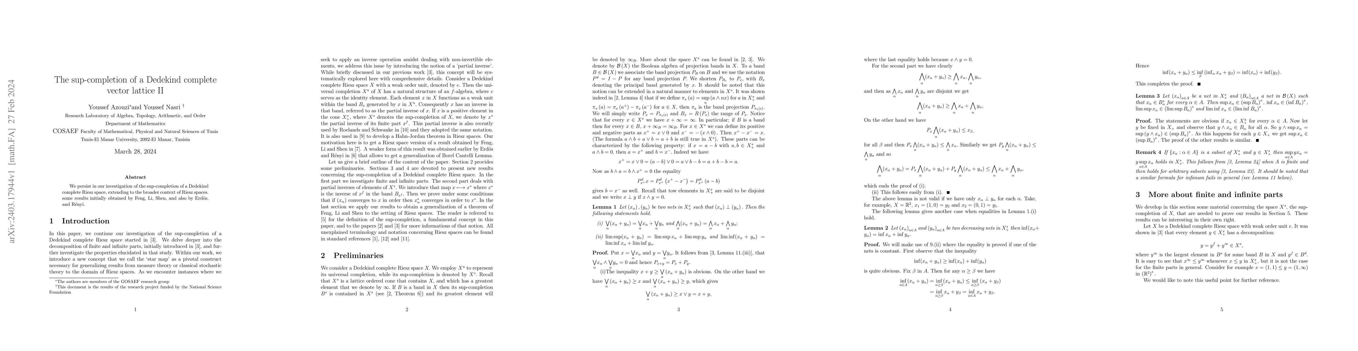 Thumbnail for The sup-completion of a Dedekind complete vector lattice II