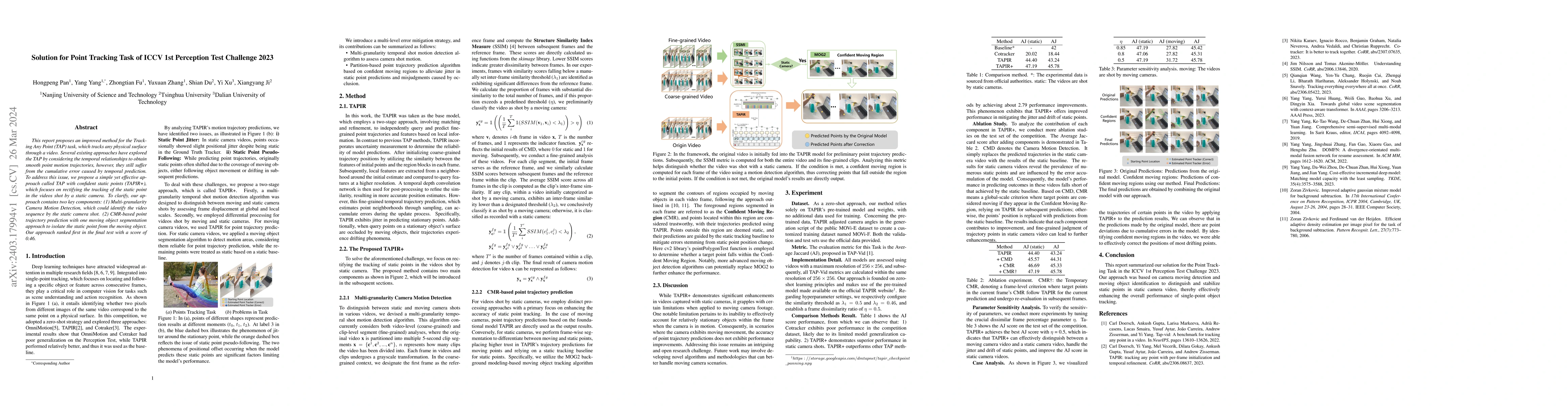 Thumbnail for Solution for Point Tracking Task of ICCV 1st Perception Test Challenge
  2023
