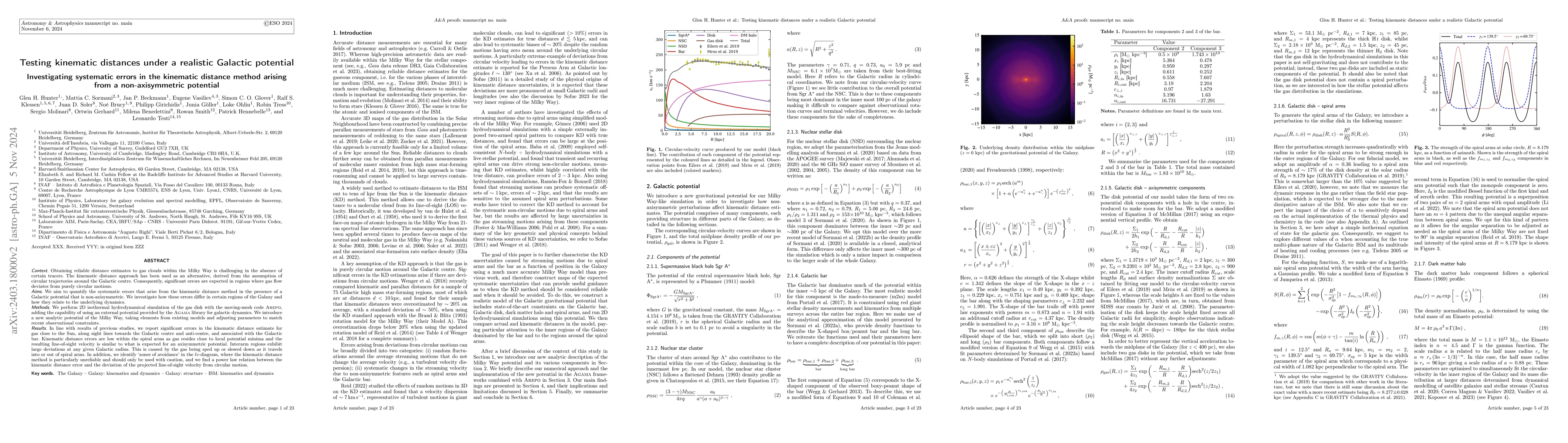 Thumbnail for Testing kinematic distances under a realistic Galactic potential