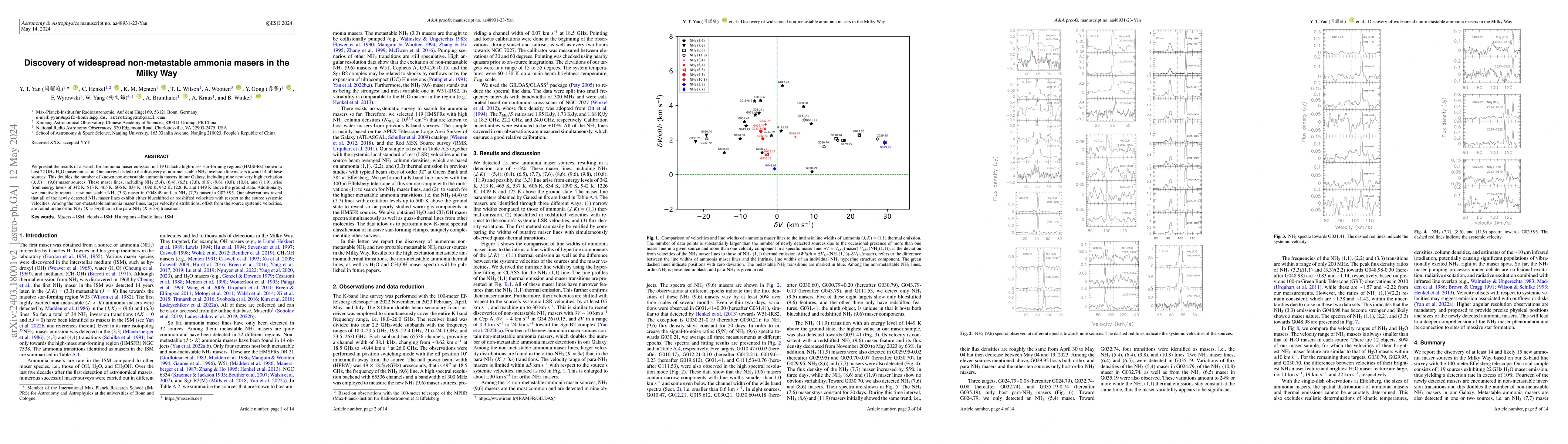 Thumbnail for Discovery of widespread non-metastable ammonia masers in the Milky Way