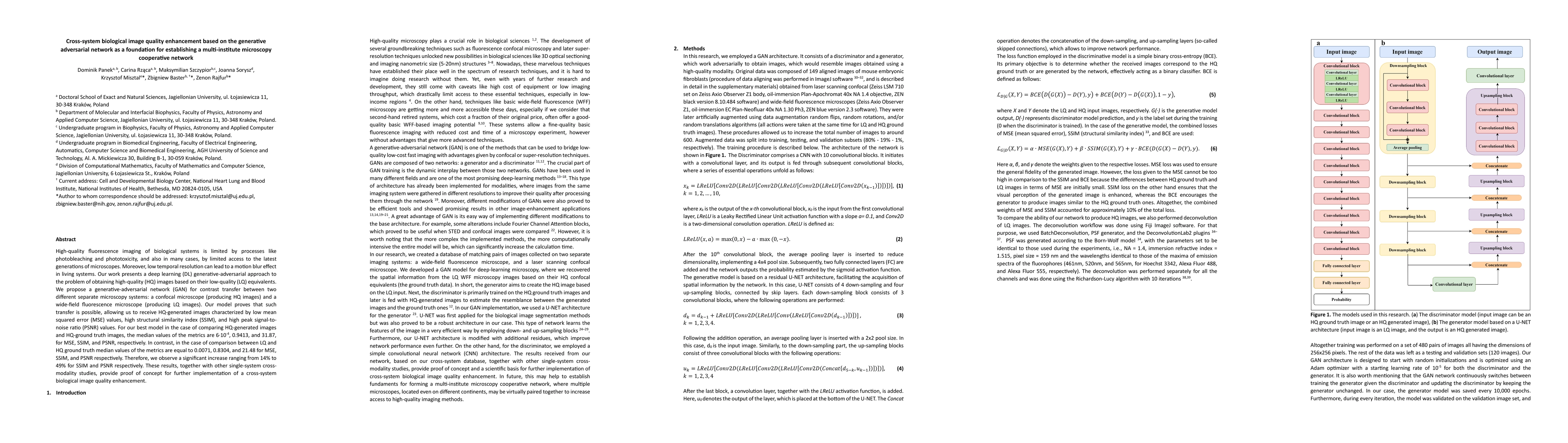 Thumbnail for Cross-system biological image quality enhancement based on the
  generative adversarial network as a foundation for establishing a
  multi-institute microscopy cooperative network
