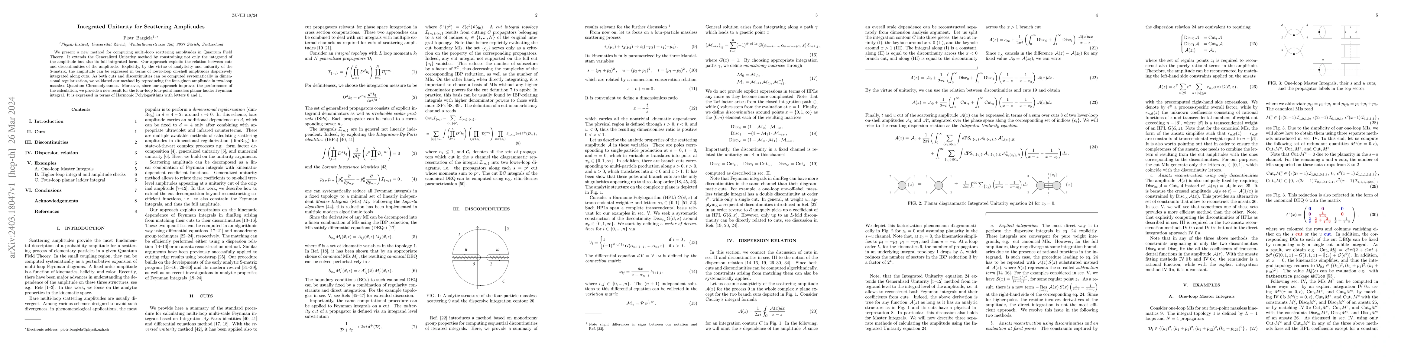Thumbnail for Integrated Unitarity for Scattering Amplitudes