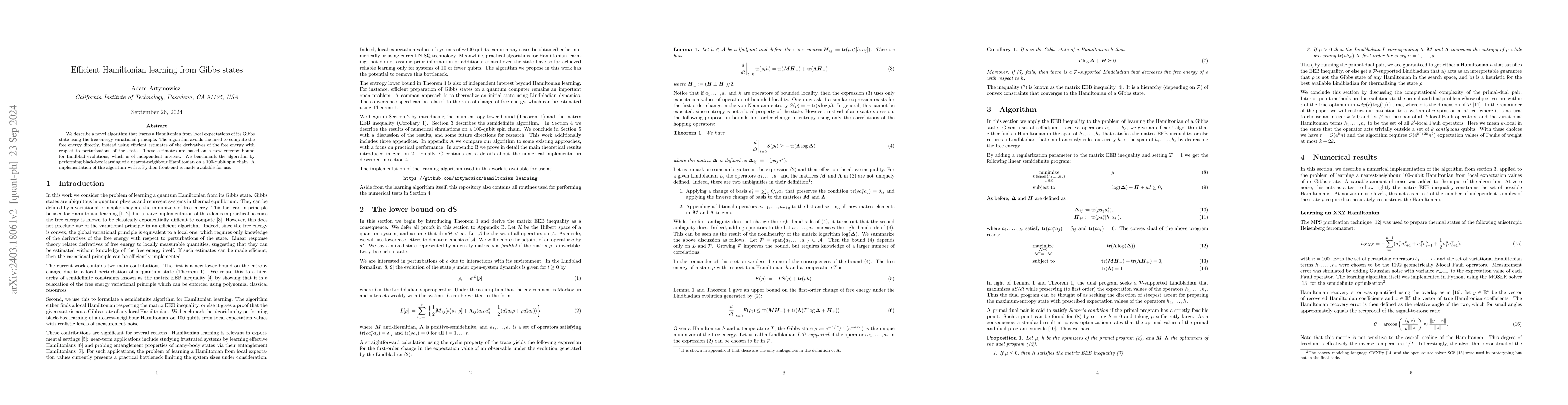 Thumbnail for Efficient Hamiltonian reconstruction from equilibrium states