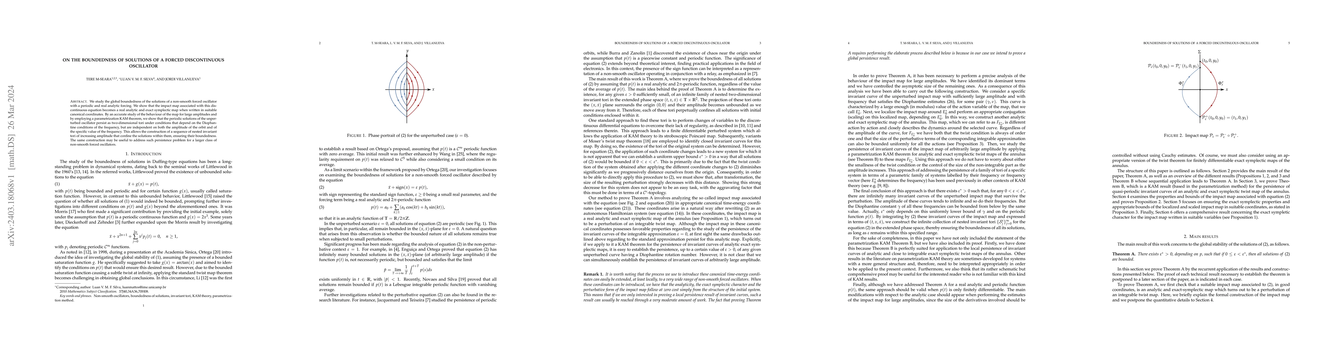 Thumbnail for On the boundedness of solutions of a forced discontinuous oscillator