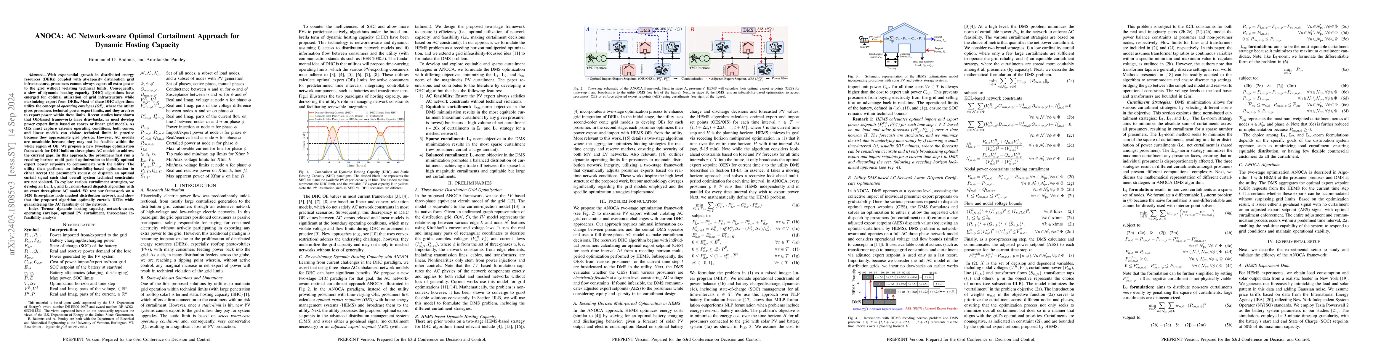 Thumbnail for ANOCA: AC Network-aware Optimal Curtailment Approach for Dynamic Hosting
  Capacity