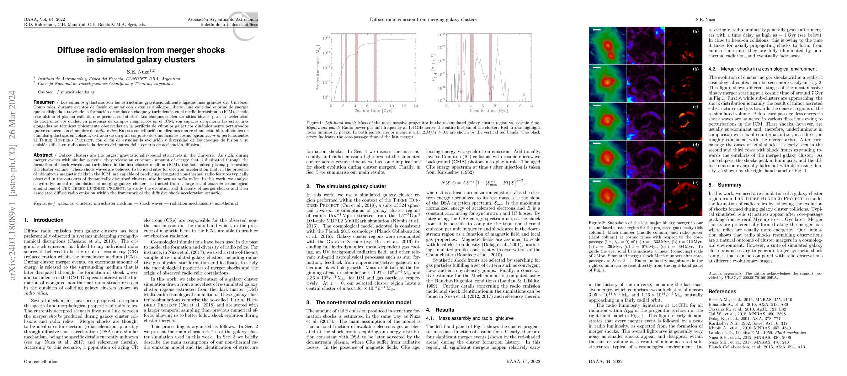 Thumbnail for Diffuse radio emission from merger shocks in simulated galaxy clusters