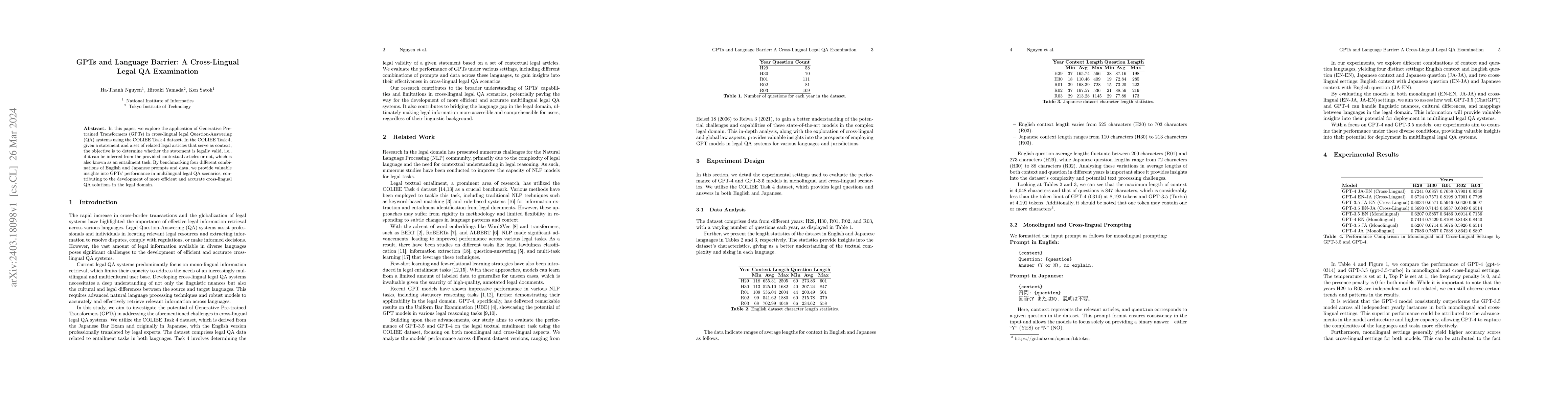 Thumbnail for GPTs and Language Barrier: A Cross-Lingual Legal QA Examination