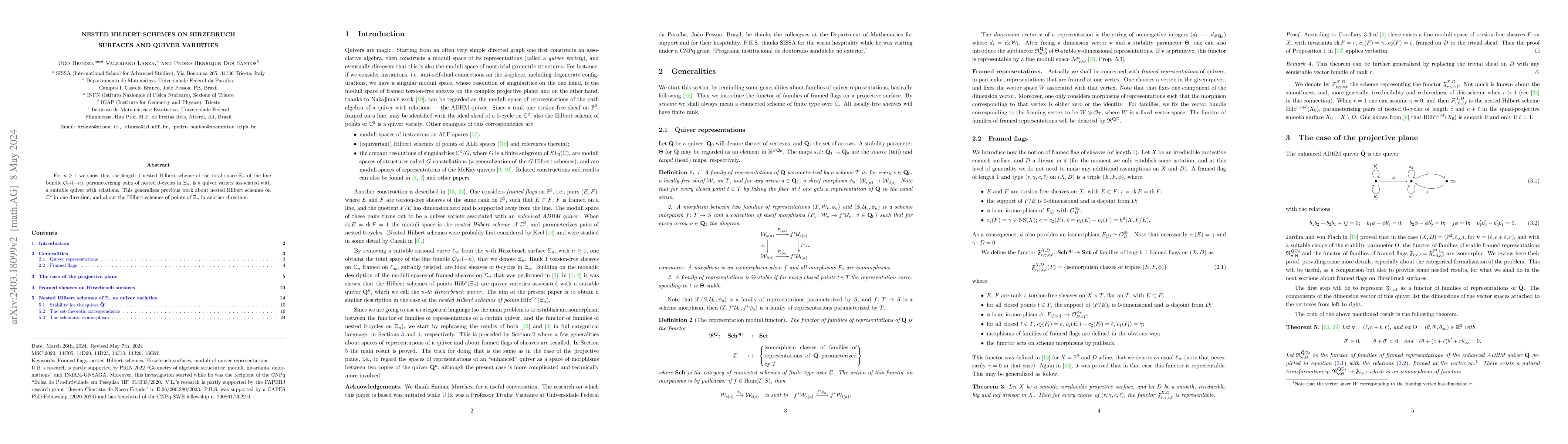 Thumbnail for Nested Hilbert Schemes on Hirzebruch surfaces and quiver varieties