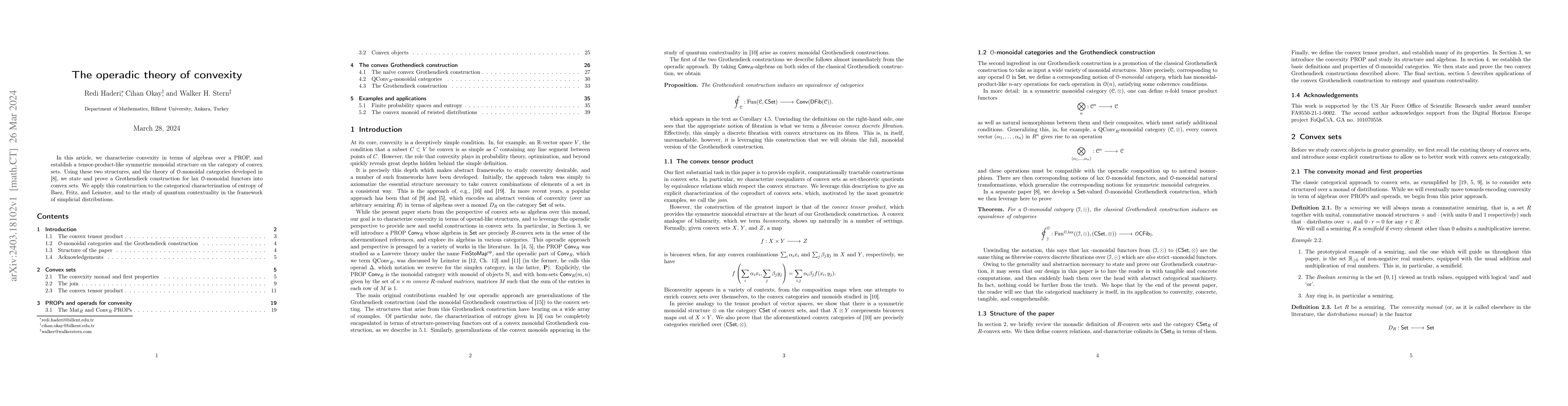 Thumbnail for The operadic theory of convexity