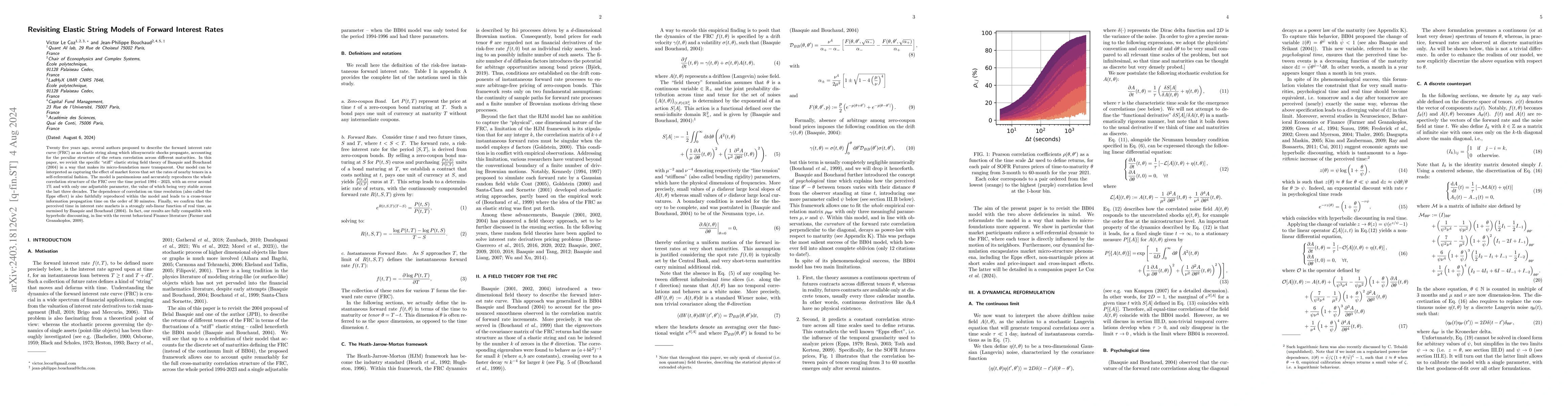 Thumbnail for Revisiting Elastic String Models of Forward Interest Rates