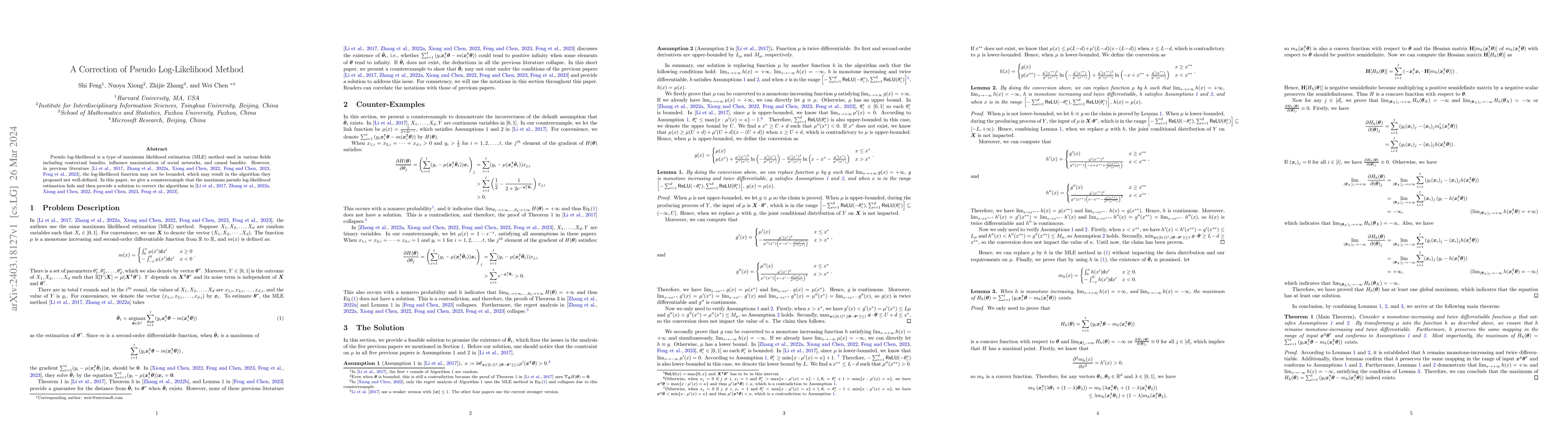 Thumbnail for A Correction of Pseudo Log-Likelihood Method